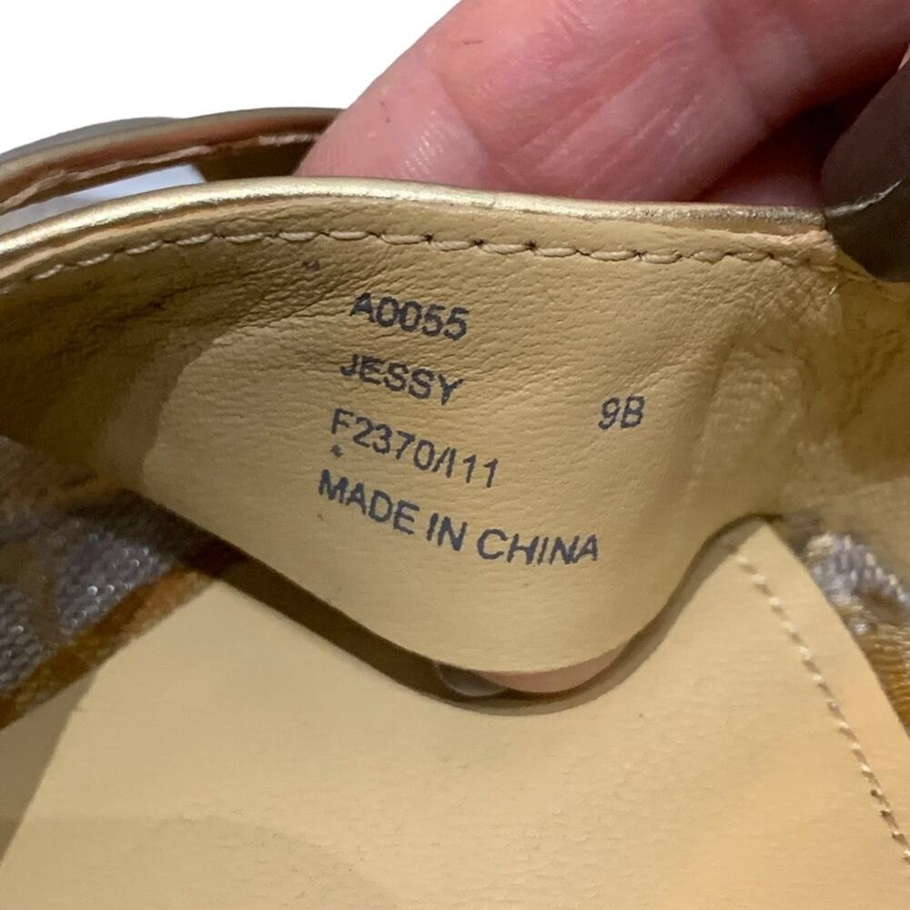 Coach - Jessy gold and cork wedges Slingback style, size 9 - Picture 12 of 14